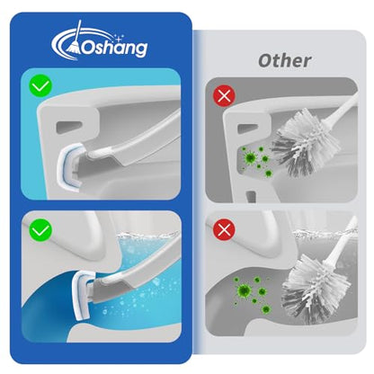 Disposable Toilet Brush 2 Pack- Toilet Bowl Cleaner, Toilet Cleaning Supplies, Toilet Brush with Holder, 28 Refills for Deep Cleaning and Hygienic Bathroom Maintenance - size: 2 Brush+28 Refills
