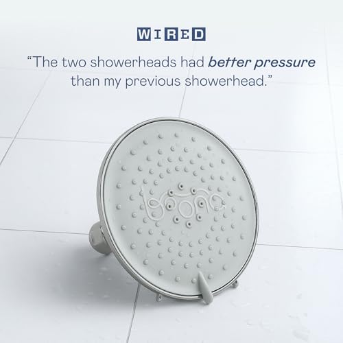 BOONA Tandem Shower as seen on Shark Tank | Dual Shower Head for Couples | Brushed Nickel, One Showerhead - color: Brushed Nickel, size: One Showerhead