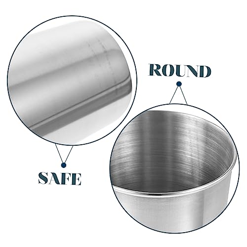 Healifty Stainless Steel Water Cup Tumbler for Beverages Mouthwash and More Stylish Silver Design for Home Parties and Washrooms - size: 8.50X6.00X6.00CM