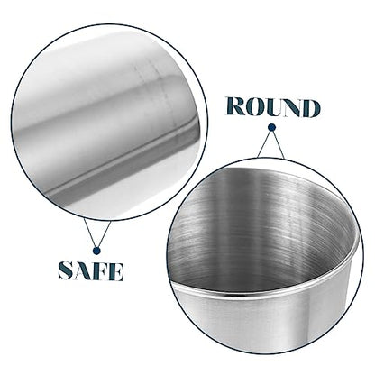 Healifty Stainless Steel Water Cup Tumbler for Beverages Mouthwash and More Stylish Silver Design for Home Parties and Washrooms - size: 8.50X6.00X6.00CM
