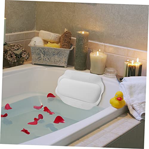 Bathtub Pillow with Ultra-Large Suction Cups for Secure Non-Slip Support Spa Bath Cushion for Head and Neck Comfort Fits Most Tubs Ideal for Relaxing Home Baths and Shower Spa Sessions