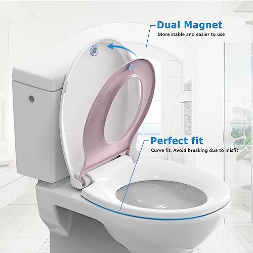 Toilet Seat Elongated White Flat Toilet Seat Cover with Quick Release Easy Clean Hinges, Comfortable Fit for Standard Toilets, Perfect for Home Bathroom Upgrades, Apartments and Guest Restrooms - size: Round