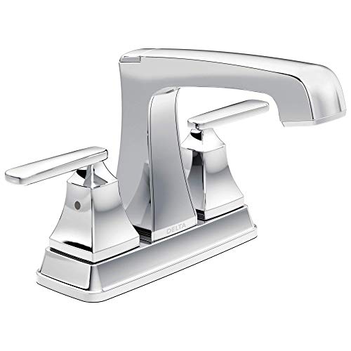 Delta Faucet Ashlyn Centerset Bathroom Faucet, Chrome Bathroom Sink Faucet, 2 Handle Bathroom Faucet, Diamond Seal Technology, Metal Drain Assembly, Chrome 2564-MPU-DST - color: Chrome