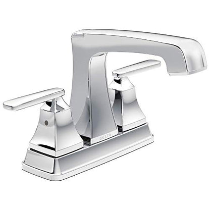 Delta Faucet Ashlyn Centerset Bathroom Faucet, Chrome Bathroom Sink Faucet, 2 Handle Bathroom Faucet, Diamond Seal Technology, Metal Drain Assembly, Chrome 2564-MPU-DST - color: Chrome