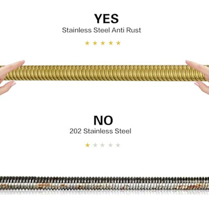 RUMOSE 79 inches Extra Long Shower Hose, Gold | Shower Head Extension Hose, Attachment Flexible Handheld Shower Sprayer Hose, Stainless Steel Shower Tube - color: Gold, size: 79"