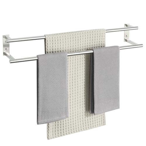 Alise 32 inch Double Towel Bar for Bathroom Wall Mounted, Brushed Nickel | SUS304 Stainless Steel, Bathroom Towel Holder Towel Hanger, Towel Racks for Bathroom, Labatory, Tower Drying Rack Towel Rail - color: Brushed Nickel, size: 32inch