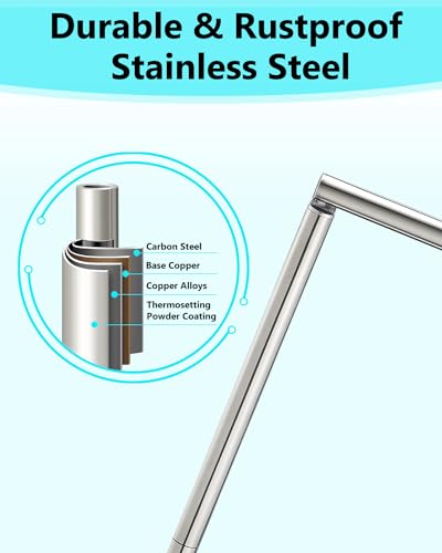 Toilet Paper Holder Stand, Free Standing Toilet Paper Holder with 4 Rolls for Bathroom, Weighted Base Toilet Paper Stand, Chrome - color: Chrome
