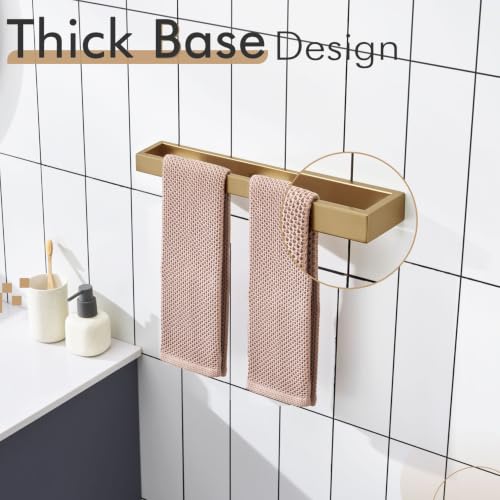KOKOSIRI Towel Holder 16-Inch Hand Towel Bar Kitchen Rack Champagne Bronze Stainless Steel for Bathroom Wall Mount, 1 Pack B4008CPG-L16 - color: Champagne Bronze, size: 16-Inch