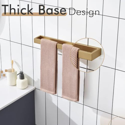 KOKOSIRI Towel Holder 16-Inch Hand Towel Bar Kitchen Rack Champagne Bronze Stainless Steel for Bathroom Wall Mount, 1 Pack B4008CPG-L16 - color: Champagne Bronze, size: 16-Inch