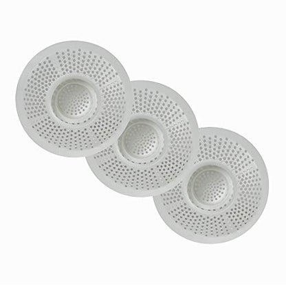 Hairstopper Drain Cover Hair Catcher for Shower and Bathtub, Protects Against Clogs Without Blocking Water Flow, White, 3 Pack | Protects Against Clogs Without Blocking Water Flow, Fits Most Standard Size Shower and Bathtub Drains, 3 Pack - size: 3 Count,