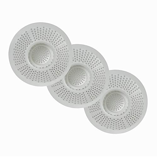 Hairstopper Drain Cover Hair Catcher for Shower and Bathtub, Protects Against Clogs Without Blocking Water Flow, White, 3 Pack | Protects Against Clogs Without Blocking Water Flow, Fits Most Standard Size Shower and Bathtub Drains, 3 Pack - size: 3 Count,