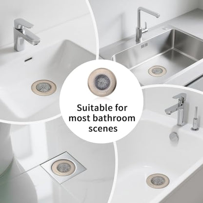 Reversible Shower Drain Hair Catcher, Prevent Clogging Bathtub Drain Cover, Fast Drainage & Easy Clean Tub Drain Hair Catcher for Regular & Pop-up Drain (Brown) - color: Brown