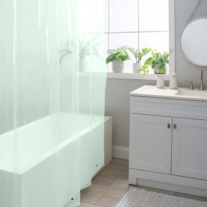 Bath Bliss 2 Pack PVC Heavy Weight Shower Curtain Liner | 4G | 70" x 72" | Rust Resistant Copper Grommets | Magnetic Hem | Mint - color: Mint