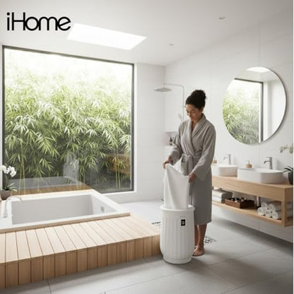 iHome Luxury 20L Towel Warmer, Large Hot Towel Warmers for Bathroom, with Inner Fragrance Pad Holder, Great for Blankets and Spa and More