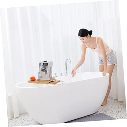 Expandable Bamboo Bathtub Shelf Bath Tray for Tubs Storage Organization