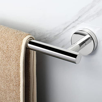 NearMoon Bath Towel Bar, Thicken Stainless Steel Shower Towel Rack Holder Wall Mounted for Bathroom, 26-lnch Overall Length-24-lnch Usable Hanging Space (1 Pack, Chrome Finish) - color: Chrome Finish, size: 26 Inch