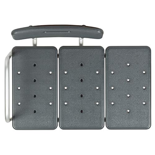 Flash Furniture HERCULES Series 300 Lb. Capacity Adjustable Gray Bath & Shower Transfer Bench with Back and Side Arm - color: Grey