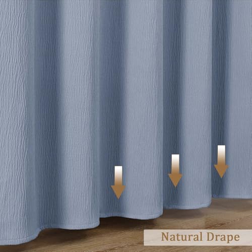 Aiyufeng 3D Textured Sky Blue Shower Curtain for Bathroom, Fabric Shower Curtain Soft Cloth & Hotel Spa Quality, Luxury Boho Bathroom Curtains, Machine Washable, Sky Blue, 72x72 Inches - color: Sky Blue, size: 72"W x 72"L (Pack of 1)