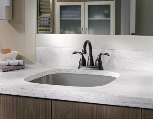Moen Idora Matte Black Two-Handle Centerset Bathroom Sink Faucet with Drain Assembly, 84115BL (Pack of 2) - color: Matte Black, size: 4 Inch Centerset (Pack of 2)