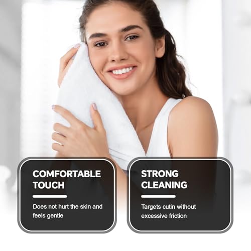 NEWFLAG 2 PCS Exfoliating Shower Towel, Premium Scrub Bathroom Towel Set, 47" Dual-Sided Body Scrubber for Sensitive Skin, Deep Cleansing for Body & Face, Long Back Scrubber for Women Men, Black - color: Black