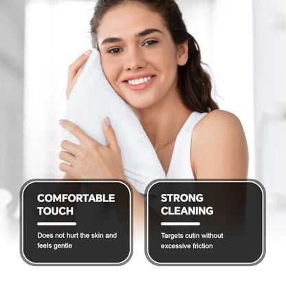 NEWFLAG 2 PCS Exfoliating Shower Towel, Premium Scrub Bathroom Towel Set, 47" Dual-Sided Body Scrubber for Sensitive Skin, Deep Cleansing for Body & Face, Long Back Scrubber for Women Men, Black - color: Black