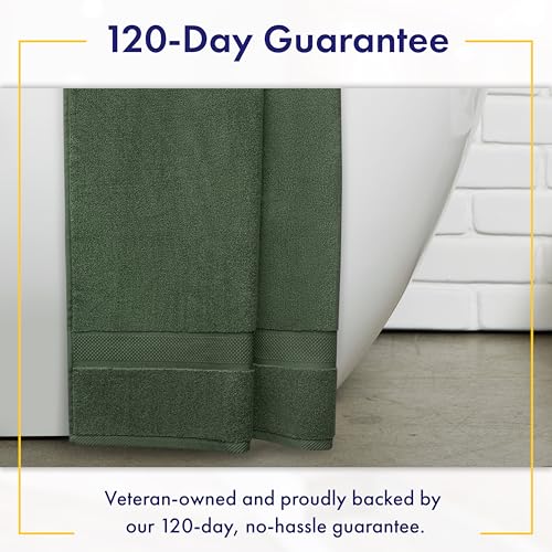 100% Organic Luxury Bath Sheets - GOTS Certified - Extra Large 35x70 Inches (Pack of 2) Zero-Twist, Long-Staple Cotton Bath Sheet Set (Hunter Green) - color: Hunter Green, size: 2pc Bath Sheets