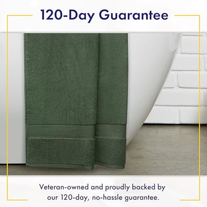 100% Organic Luxury Bath Sheets - GOTS Certified - Extra Large 35x70 Inches (Pack of 2) Zero-Twist, Long-Staple Cotton Bath Sheet Set (Hunter Green) - color: Hunter Green, size: 2pc Bath Sheets