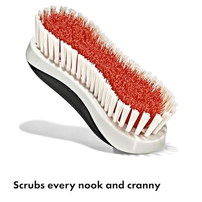 OXO Good Grips Grout Brush & Heavy Duty Scrub Brush Combo Set; Tough, Durable bristles Cut Through Grime and soap scum; Ideal for tubs, Tile Walls, countertops and Floors - style: Grout and Heavy Duty Scrub Brush Set