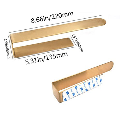 szhdxsy 2pcs Towel Holder SUS 304 Stainless Steel Towel Rod, Self Adhesive Towel Holder Towel Rod Towel Rack for Bathroom,Kitchen (Golden) - color: Golden, size: 8.6