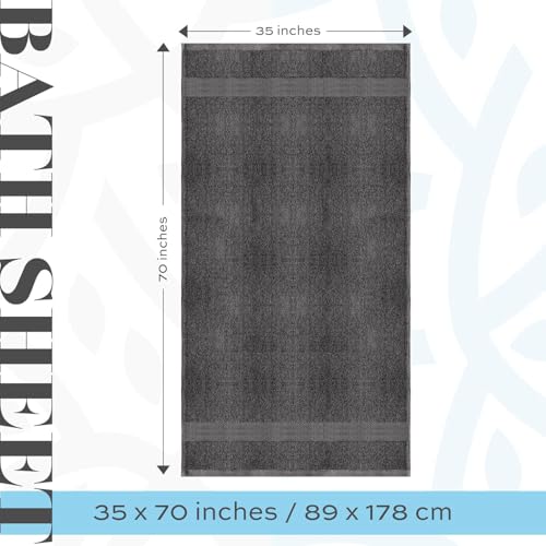 White Classic Luxury Bath Sheets Towels for Adults Extra Large | Highly Absorbent Hotel Collection | 35x70 Inch | 2 Pack (Charcoal Gray) - color: 07: Charcoal Gray