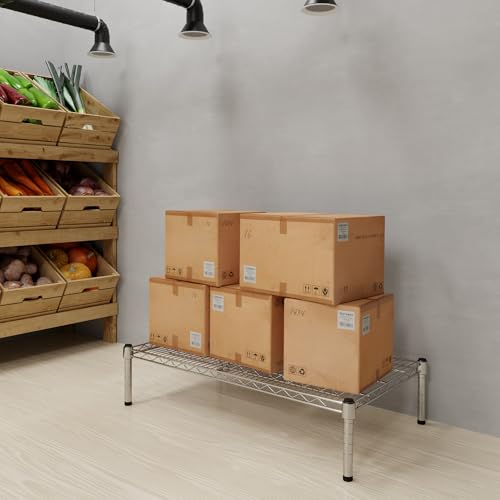 21" Deep x 36" Wide x 8" Height Wire Shelving Kit | 1-Tier | NSF Commercial Storage Rack Unit - size: 21" Deep x 36" Wide