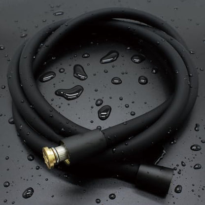 Shower Hose, Ultra-Soft Silicone Shower Hose Replacement, Anti-Kink Designed Handheld Shower Head Hose Extension with Brass Insert and Nut, 119 Inches, Black - color: Black, size: 119 Inches