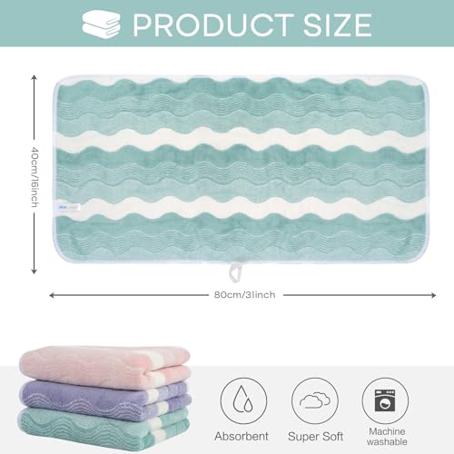 Microfiber Bathroom Hand Towels, 16 x 31 Inch, 3Pack | Ultra Soft, Makeup Remover Cloth, Face Cleansing Towel - color: Assort1x3