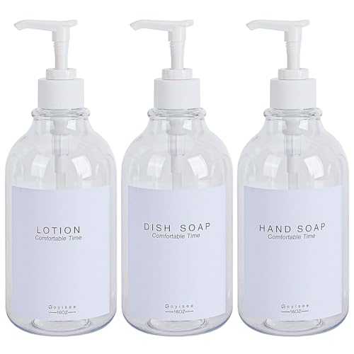 Shampoo and Conditioner Dispenser for Shower Wall,Shower Soap Dispenser 3 Chamber No Drill,Refillable for Shampoo Lotion Oil Shower Soap Hand Soap and Dish Soap… - color: 3 Bottles-clear