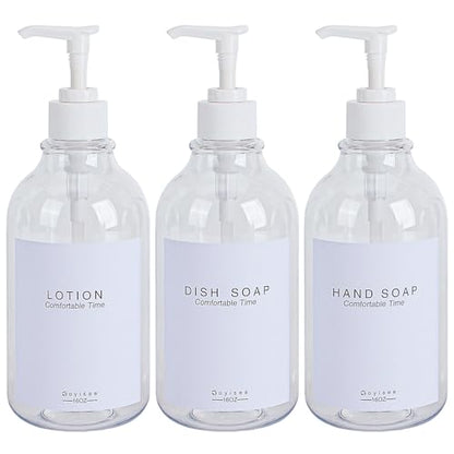 Shampoo and Conditioner Dispenser for Shower Wall,Shower Soap Dispenser 3 Chamber No Drill,Refillable for Shampoo Lotion Oil Shower Soap Hand Soap and Dish Soap… - color: 3 Bottles-clear
