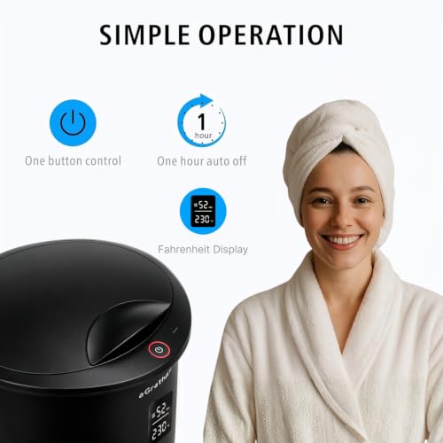 Towel Warmers Ultra Large Capacity Bucket Style 450W for Bathroom ETL FCC Certified Fits up to Two 40"x70" Towels, Blankets, Bathrobes with Auto Shut Off (Black) - color: Black