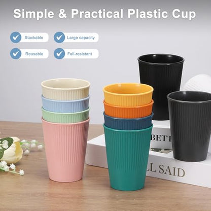 uxcell 4 Pcs Simple Toothbrush Cup, 3.3 x 3.3 x 4.2 Dishwasher Safe Bathroom Tumbler Reusable Plastic Cup Set for Storing Toothpaste Combs, Black/White - color: Black/White