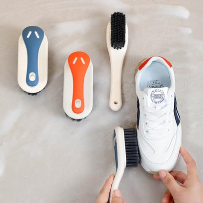 Soft Bristle Scrub Cleaning Brush Stain Remover Brush Fabric Cleaning Brush Laundry Brush Small Scrub Brush Cleaner Household Cleaning Brushes for Carpet, Clothes, Bathroom,Sneaker-2 Pack (Blue) - color: Blue