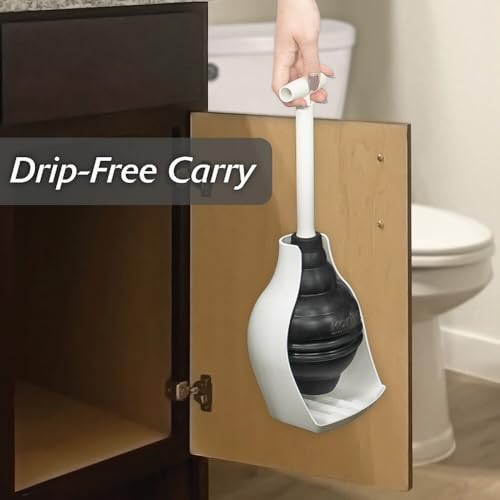 Korky Beehive Max Hideaway 15 in. L x 6 in. Dia. Toilet Plunger