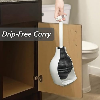 Korky Beehive Max Hideaway 15 in. L x 6 in. Dia. Toilet Plunger