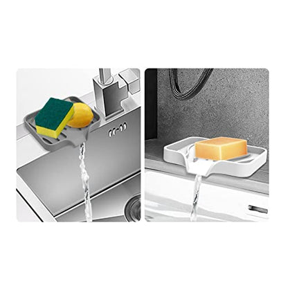 3 Pack Bar Soap Holder, Soap Dish for Shower, Easy to Clean, Soft Silicone Soap Holder, Self Draining Waterfall Soap Holder/Tray/Saver for Bathroom, Kitchen, Bathtub, Keep Soap Dry, Extend Soap Life