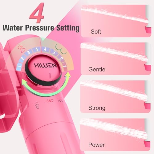Ultra-Slim Bidet Attachment for Toilet with Filter, Removes Chlorine, Non-Electric Dual Nozzles(Frontal/Rear) Bidet Toilet Seat Attachment with Pressure Controls, No Gaps No Leaks, pH balanced(Pink)