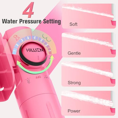 Ultra-Slim Bidet Attachment for Toilet with Filter, Removes Chlorine, Non-Electric Dual Nozzles(Frontal/Rear) Bidet Toilet Seat Attachment with Pressure Controls, No Gaps No Leaks, pH balanced(Pink)