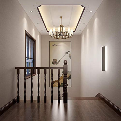 Aipsun 24in/20W Matte Black Modern Vanity Light Up and Down LED Vanity Light for Bathroom Wall Lighting Fixtures (Cool White 5000K) - color: White Light Black, size: 24 inch, style: 5000K