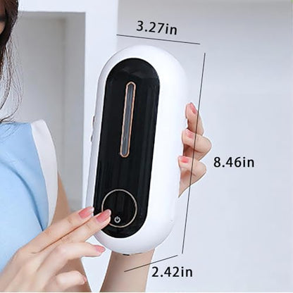 Automatic Soap Dispenser, Smart Foam Soap Dispenser with Temperature Display & Long-Last Battery, 450ML Large Capacity, 3 Modes for Kitchen Sink and Bathroom, Wall-Mounted Hand Soap Dispenser (Blue) - color: Blue