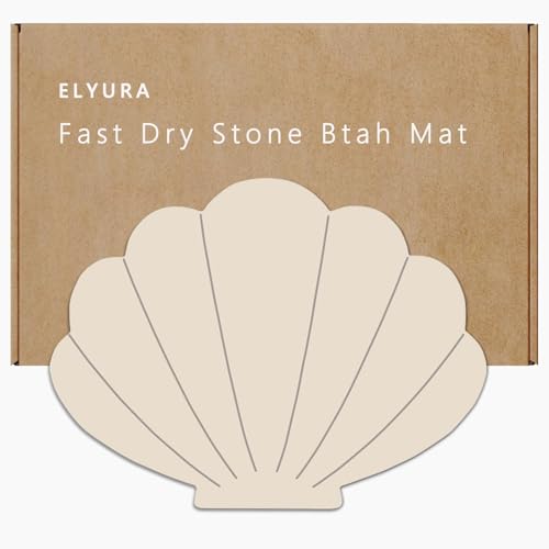 Shell Shape Diatomite Stone Bath Mat Shower Mat Quick-Dry, Non-Slip, Easy to Clean for Bathroom Floor - color: Shell