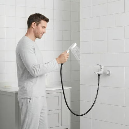 Shower Hose, 59 Inch Extra Long Flexible Stainless Steel Handheld Showerhead Hose Extension with Brass Insert and Nut, Anti-Kink Shower Head Hose Replacement (Black, 59 Inch) - color: Black