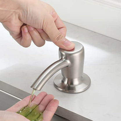 Soap Dispenser, Kitchen Sink Soap Dispenser, Build in Sink Soap Dispenser, Lotion Dispenser, Brushed Nickel RULIA RB2005 - color: Brushed Nickel