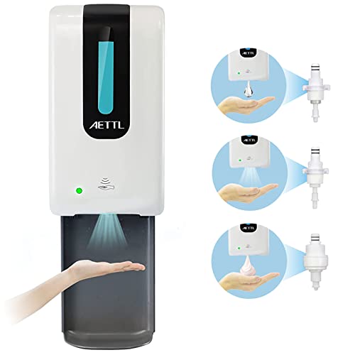 Soap Dispenser,Touchless Automatic Foaming Hand Sanitizer Dispenser Wall Mount, 40oz Motion Sensor Foam Liquid Refill Bottle Sanitizer Dispensing for Bathroom Kitchen Home - color: 1406