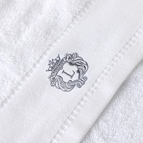 Luxury Bathroom Super Soft and Highly Absorbent Premium 100% Cotton Bath Towel Set for Gifts (White-L) - color: White-l